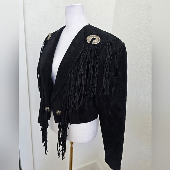 Vintage Suede Fringe Jacket 100% leather - Picture 2 of 9